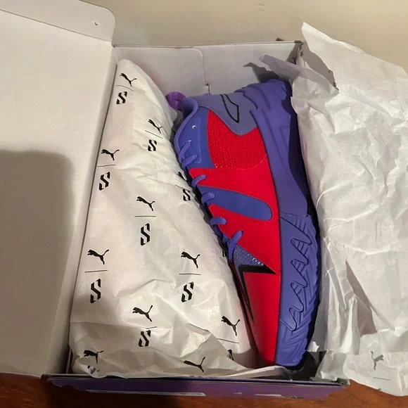 Puma Vibrant Red and Purple Athletic Shoes - Picture 4 of 5